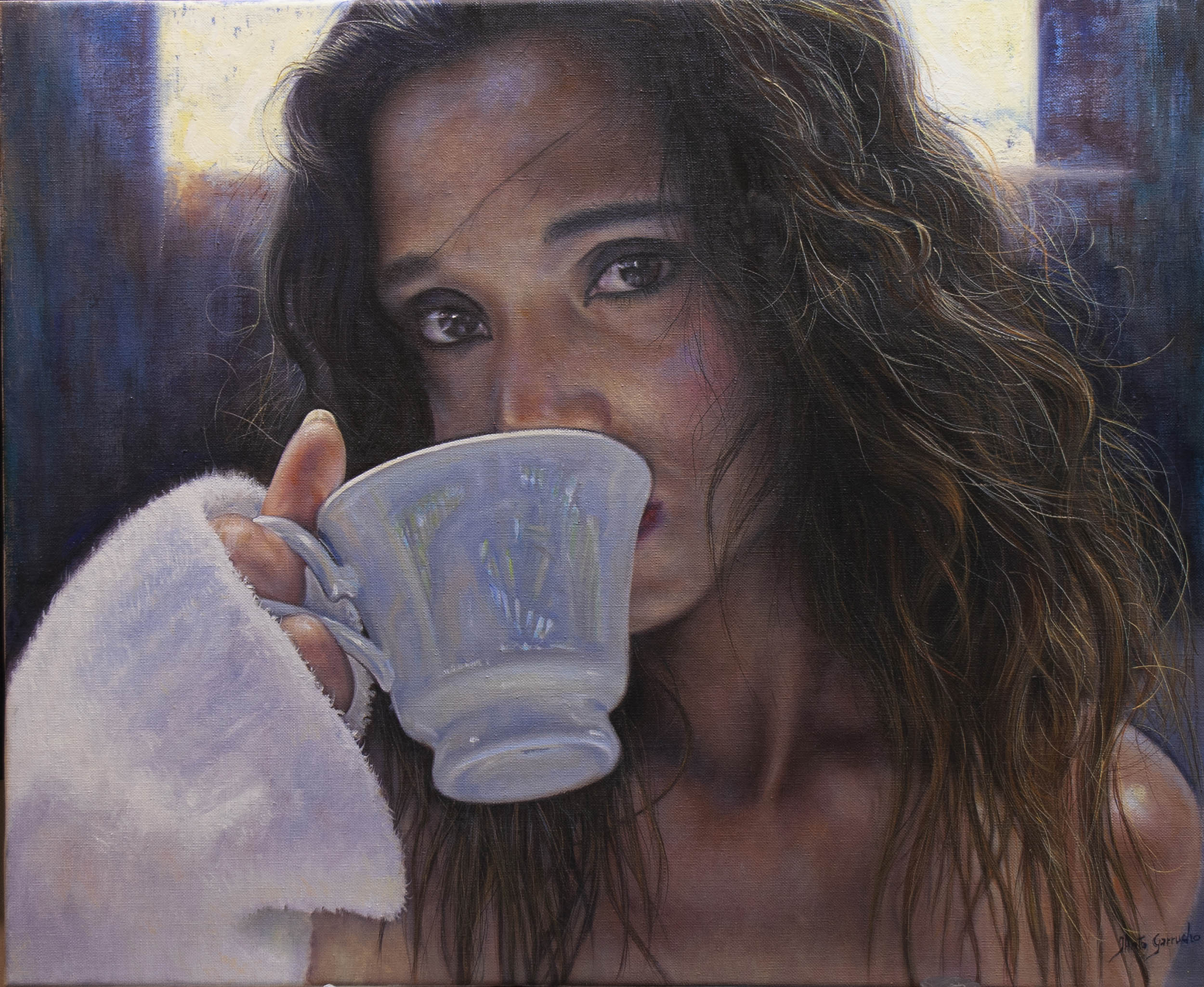 Tomando café