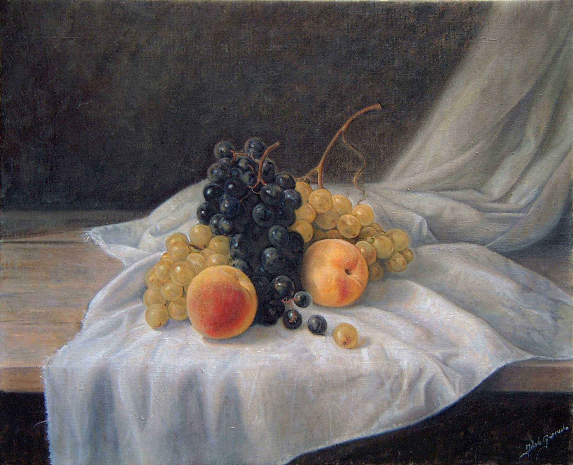 Uvas y melocotones